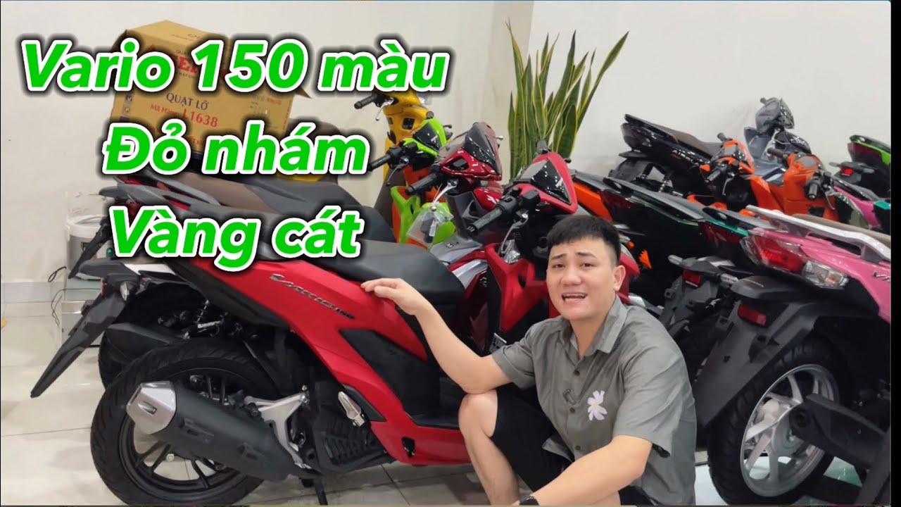 Vario 150 đỏ nhám 2021/ Vario 150 vàng cát 2021 - Nam... - youtube