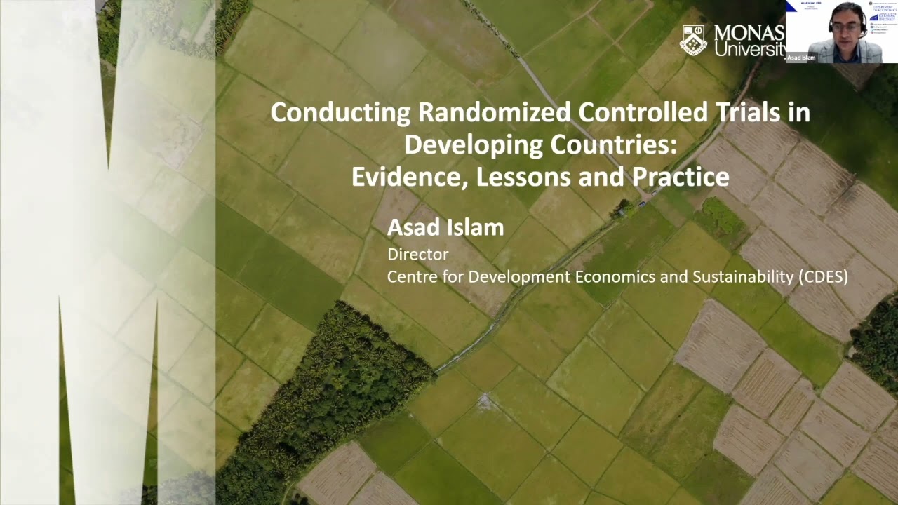 [Eco Seminar Series] Conducting Randomized Controlled Trials in Developing Countries