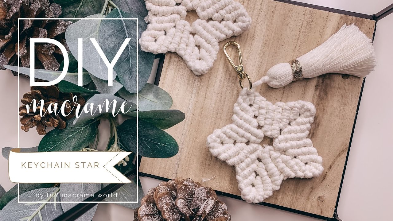 EN_DIY Keychain STAR ⭐️ by DIY MACRAME WORLD - YouTube
