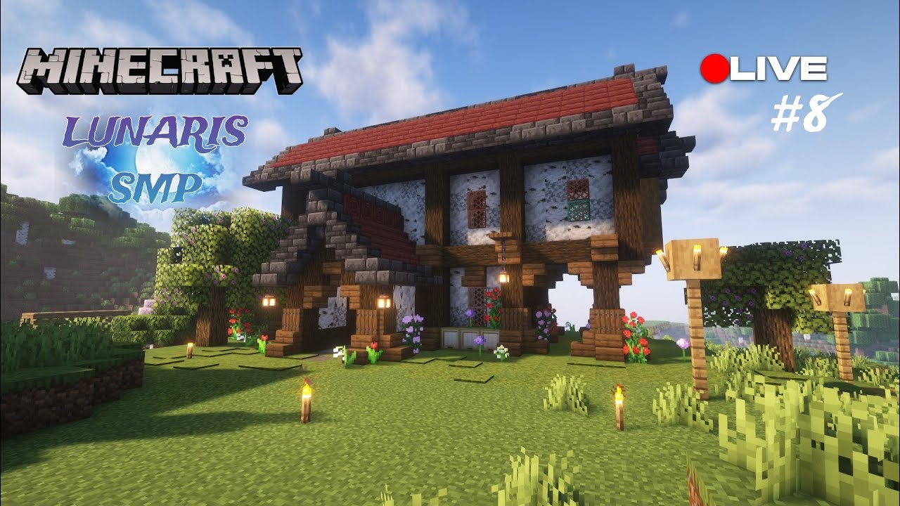 Lunaris SMP Ep 8 . First work at spawn . Pranks ! Chats with Godi and ...