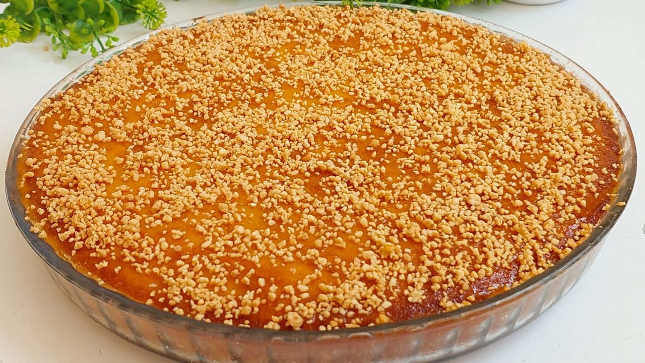 البسبوسة اللي دارت ضجة🔥 بدون بيض ولا حليب😏هشيشة مستحيل تجربيها وماتعوديهاش👌