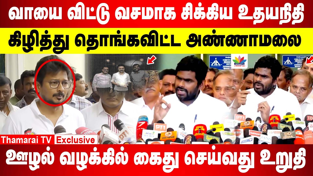 வாயை விட்டு வசமாக சிக்கிய உதயநிதி | கிழித்து தொங்கவிட்ட அண்ணாமலை | ஊழல் வழக்கில் கைது செய்வது உறுதி