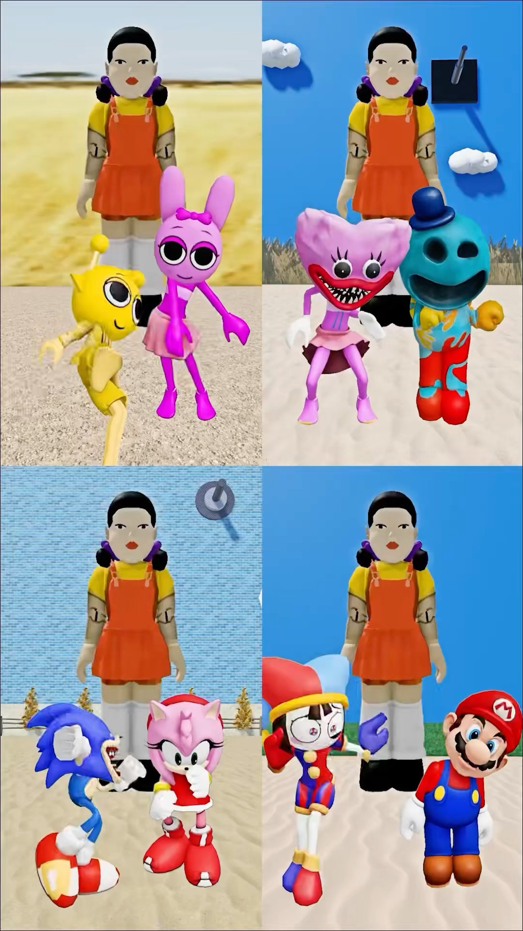 Roblox Squid Game #sprunki #incredibox #sonic #mario #pomni #doey #kissy #poppy #amy