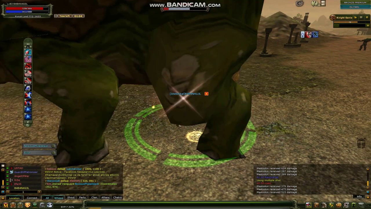 KNİGHT ONLİNE - BRONZE PRE İLE 1 SAAT 45DK TEK SLOT MASTADON FARM 