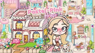 🎀パステルピンクのかわいい美的家を建てる|シティメーカー|アバターワールドのかわいい夢の家のデザイン#pazu screenshot 1