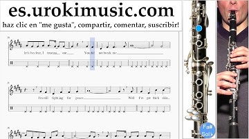 Como Tocar Clarinete Sia Elastic Heart Parte#2 Clases Notas Musicales Tutorial Tablatura Maestro