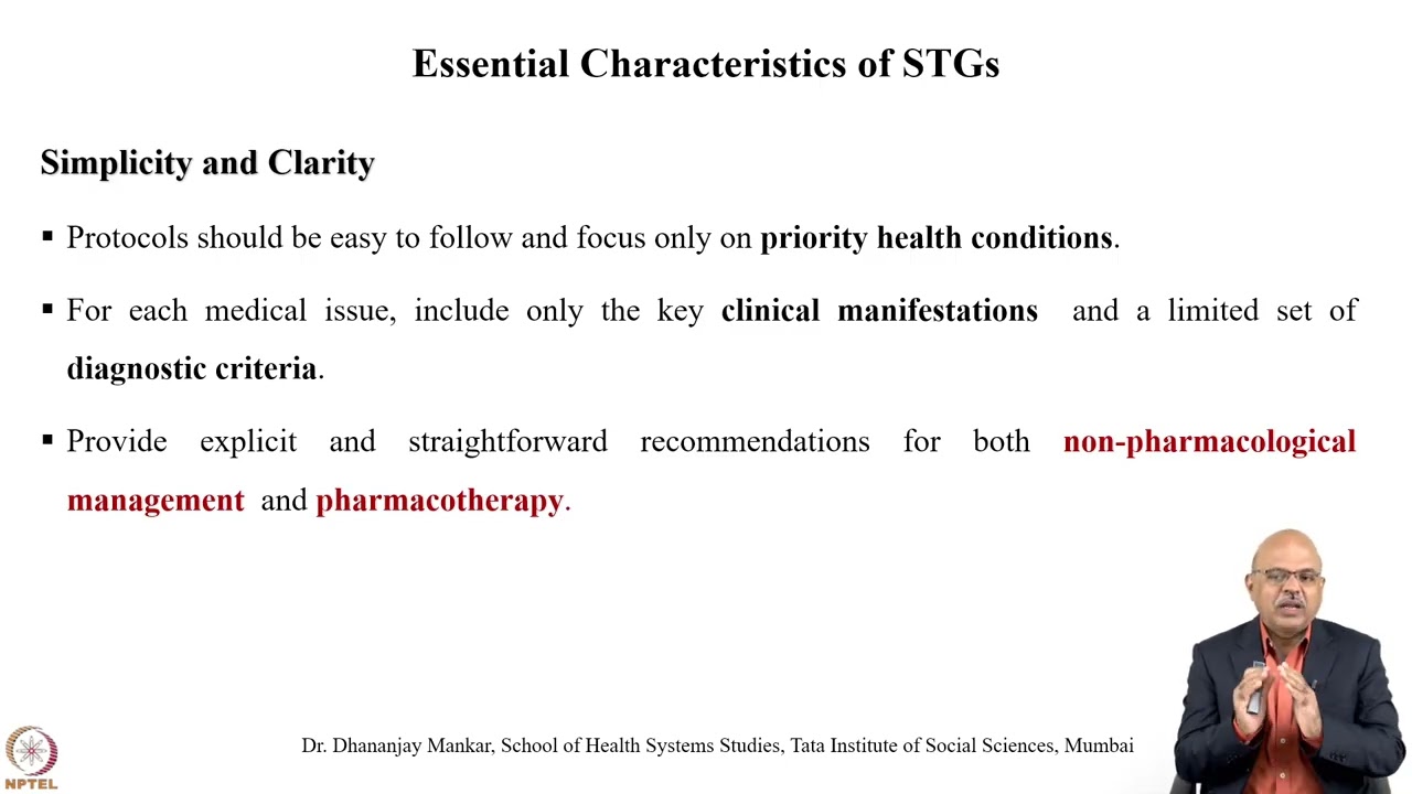 Week 5: Lecture 23: Standard Treatment Guidelines in Clinical Settings: Part – 2