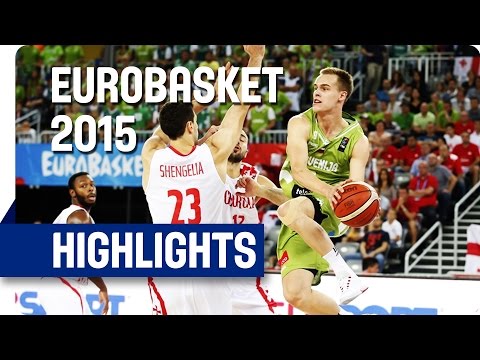 Slovenia v Georgia - Group C - Game Highlights - EuroBasket 2015