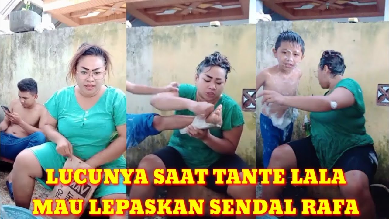 Lucunya Tante Lala Saat Mandi Bareng Rafa Youtube