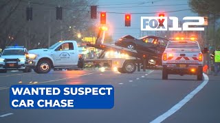 Clackamas County car chase ends with susp
