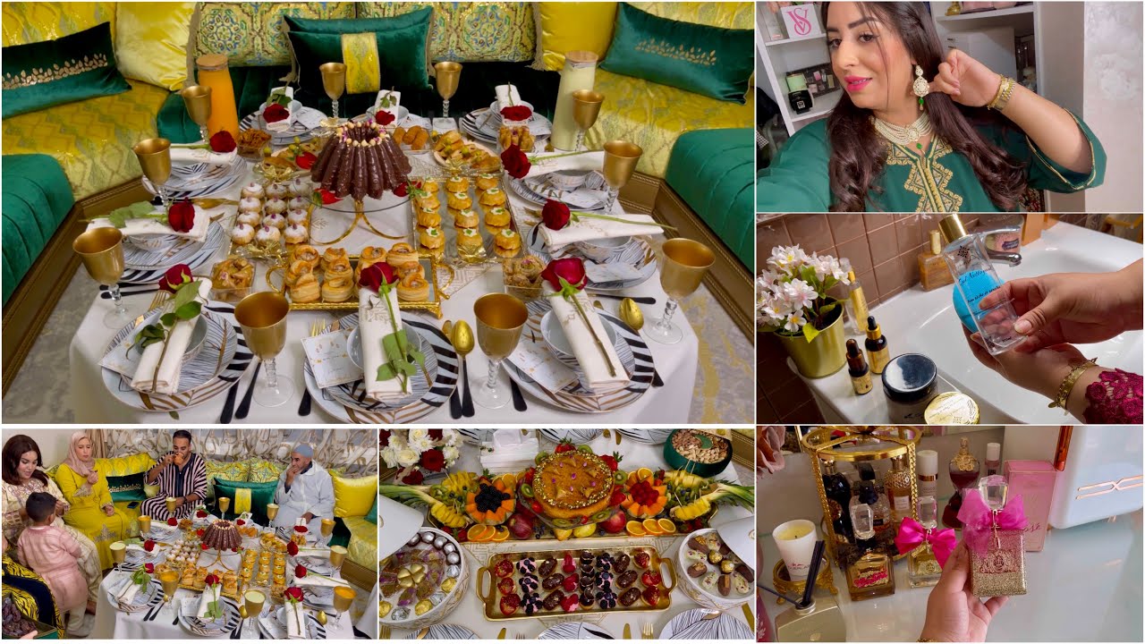 تجمعو عندي لحباب🌙أجواء ليلة النصف من رمضان🌙أفكار لتقديم طاولة راقية ل الضيوف🌙