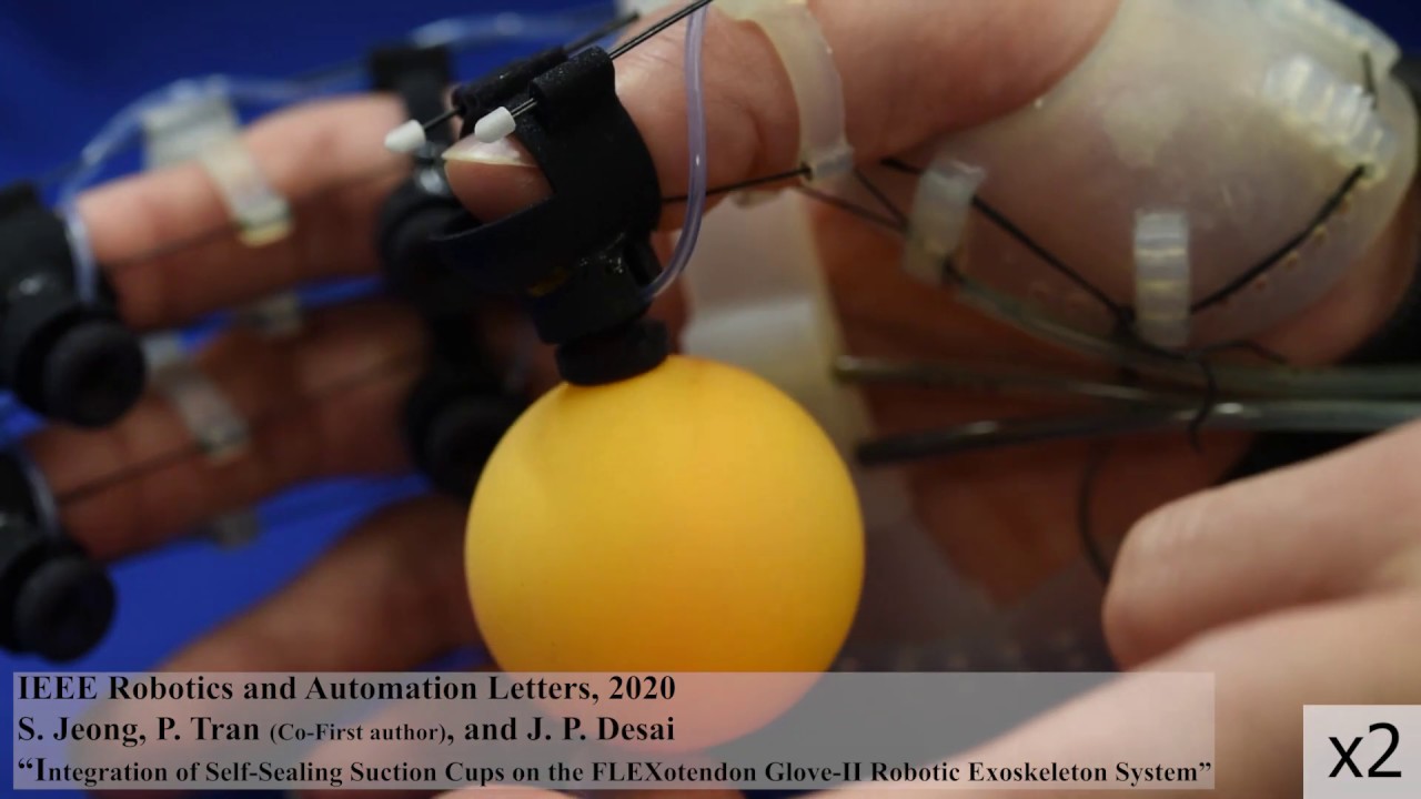 FLEXotendon Glove-II with Self-Sealing Suction Cups