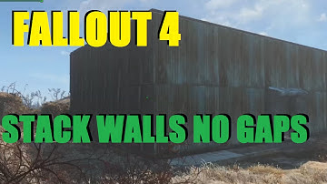 Fallout 4 How To Stack Walls With No Gaps | No Console Commands Or Glitches