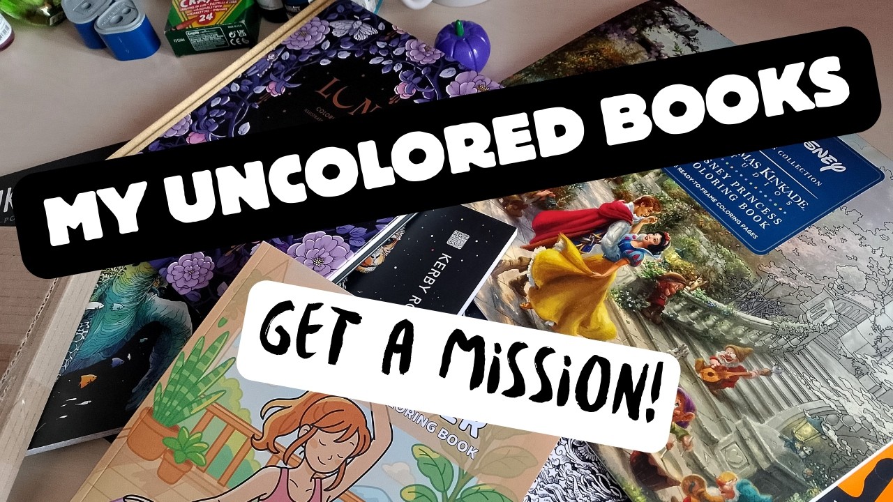 My Uncoloured Books Get a Mission | Flip-Through + Wax Crayon Play-Off Setup 