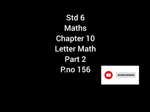 Letter Math 6 std 6# maths# chapter 10# letter math# part 2#mathsclass6 - YouTube