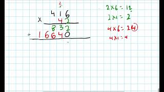 Multiplication using the standard algorithm - 5th grade math