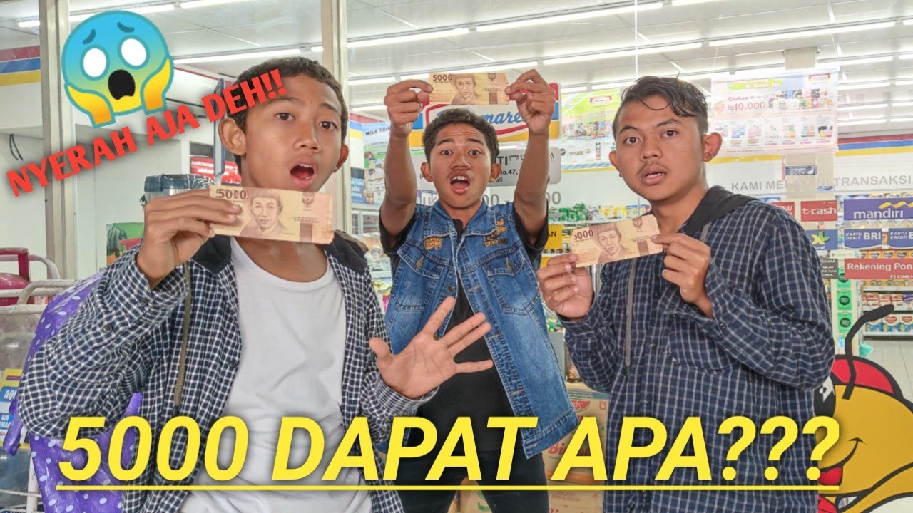 TANTANGAN BELANJA DENGAN UANG 5000 DIINDOMARET, YANG KALAH HARUS DIHUKUM! | Mikael TubeHD
