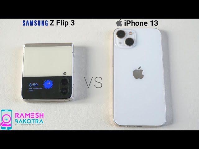 Apple iPhone 13 vs Samsung Galaxy Z Flip 3 SpeedTest and Camera