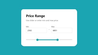 Price Range Slider Using HTML CSS &amp; JavaScript | Dual Range Slider UI