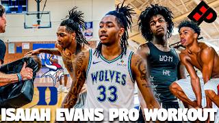 Timberwolves Draft Pick Isaiah Evans Summer Pro Workout With 4⭐️ Kaharri Coleman & Rucker Jamison!