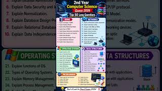 2nd Year Computer Science Top 50 Long Questions 2026 | ICS FA IT Part 2 Guess Paper | #youtubeshorts