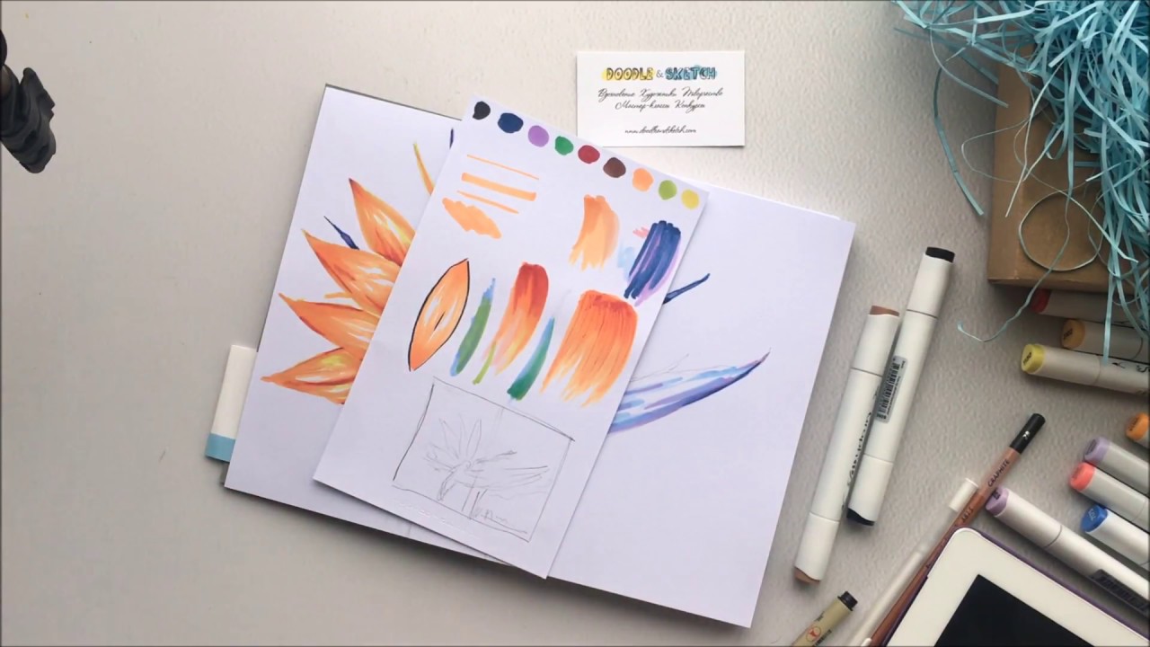 Евгения Крюкова - обзор коробочки Doodle&Sketch Box (Ноябрь 2017)