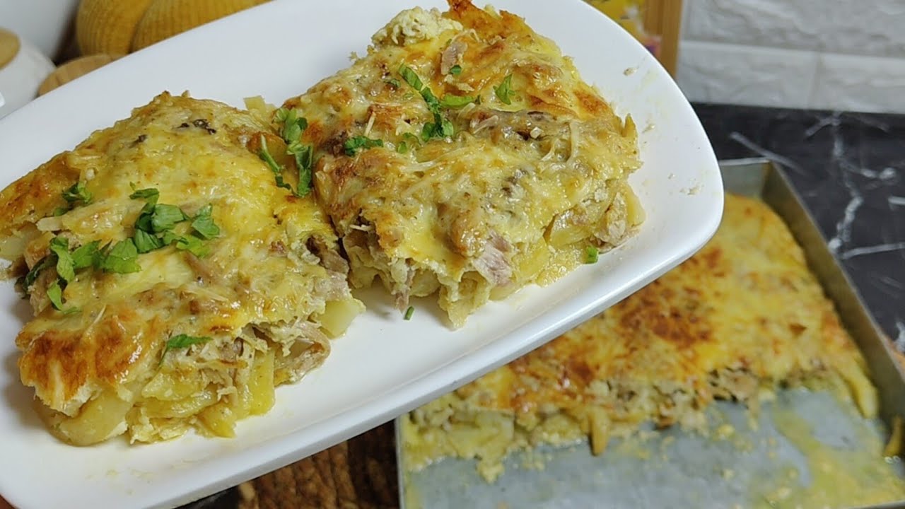 لغراتان لي يهبلو عليه عائلتي🔥زوجي ياكل ويشكر 😀بدون صدر دجاج بدون كريمة البيشاميل سجلوه لرمضان 👌