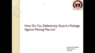 Defensively Guard a dbt Package Against Missing Macros | Data Engineering