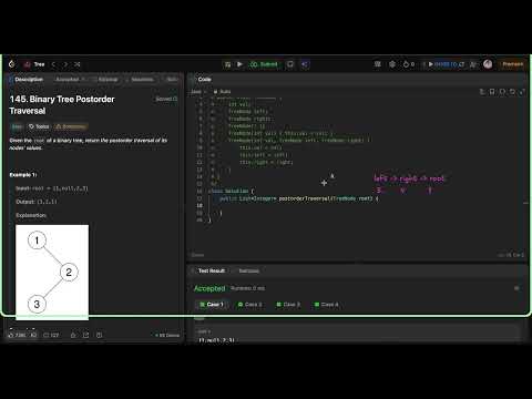 Leetcode  145  Binary Tree Postorder Traversal   Java   Cpp