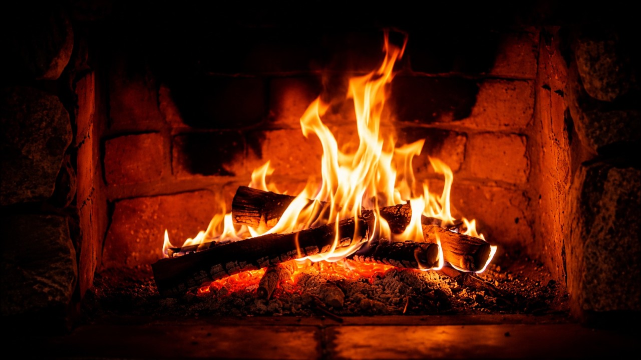 Cozy Fireplace Ambience 4K 🔥 Relaxing Crackling Fire Sounds for Sleep ...