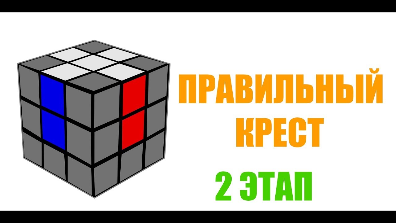 Самый простой способ собрать кубик Рубика #2 Правильный крест. - YouTube