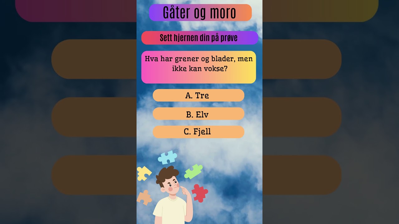 Gåtelåter: Korte gåter for glede  
