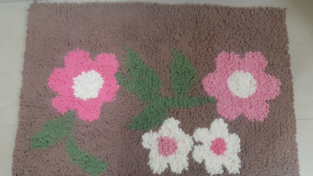 الجزء الثانى للسجاده الشبك بالخيط البافي