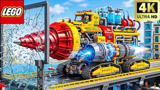 GIANT LEGO Technic Mega Drill DESTROYS the LEGO City! | Lego Funny Experiment