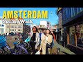 Amsterdam spring walk 2024  exploring sunny amsterdam city 4k