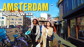 Amsterdam Spring Walk 2024 🇳🇱 Exploring Sunny Amsterdam City 4K