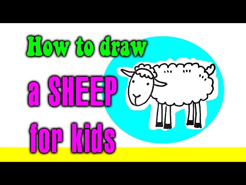 How to draw a SHEEP easy for kids - Cách VẼ CON CỪU