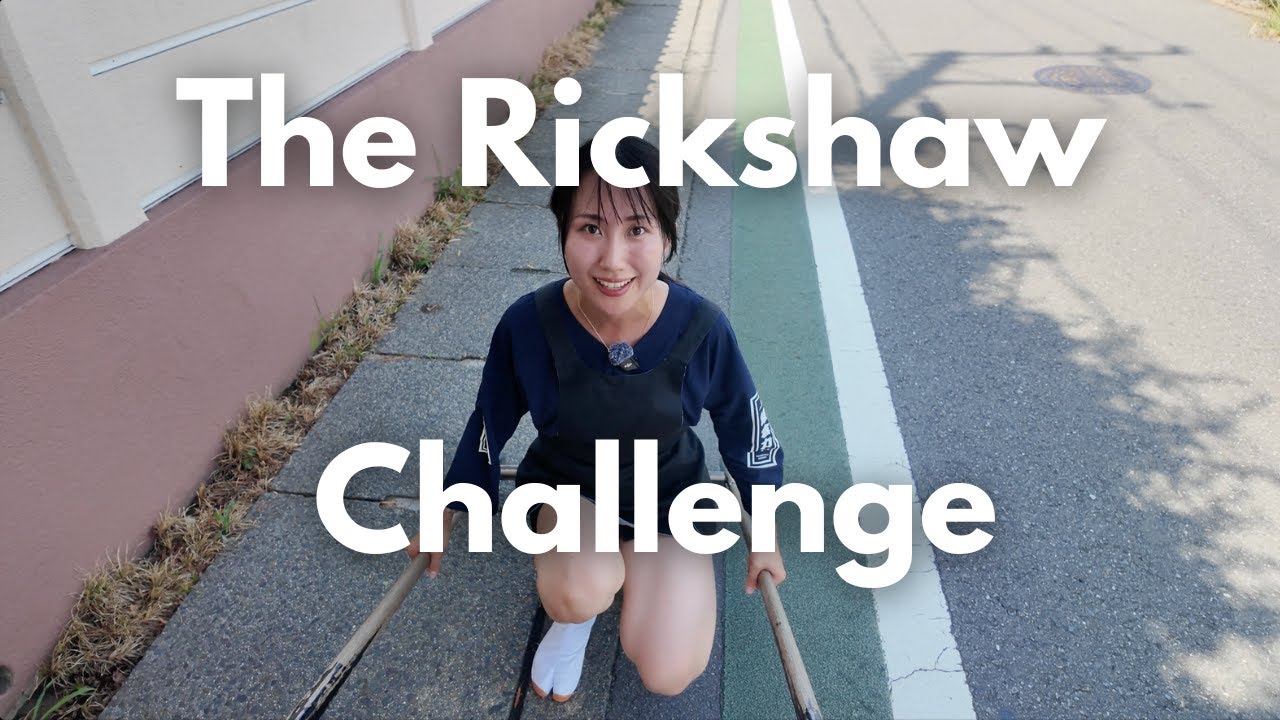 Japanese Girl Tries Pulling a Rickshaw for the First Time!