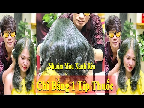 Nhuộm Màu Xanh Rêu Chỉ Bằng 1 Típ Thuốc & Khoá Bền Màu | Kevin Huy | zalo: 0981531569