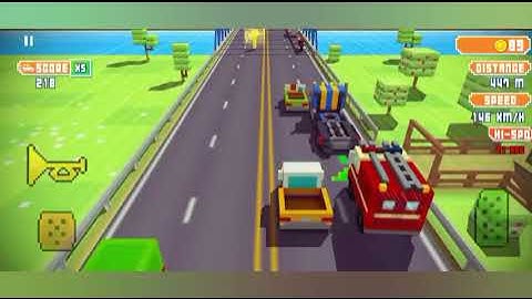 Blocky Highway: Traffic Racing Gameplay | New Vehicle Firetruck Country Side Two Way Scored 1429