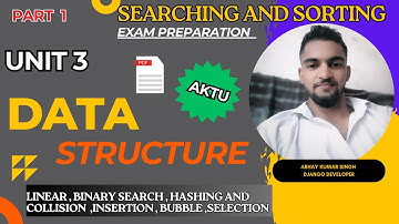 Data structure : Unit 3 aktu syllabus in one shot video part 1with Abhay #aktu