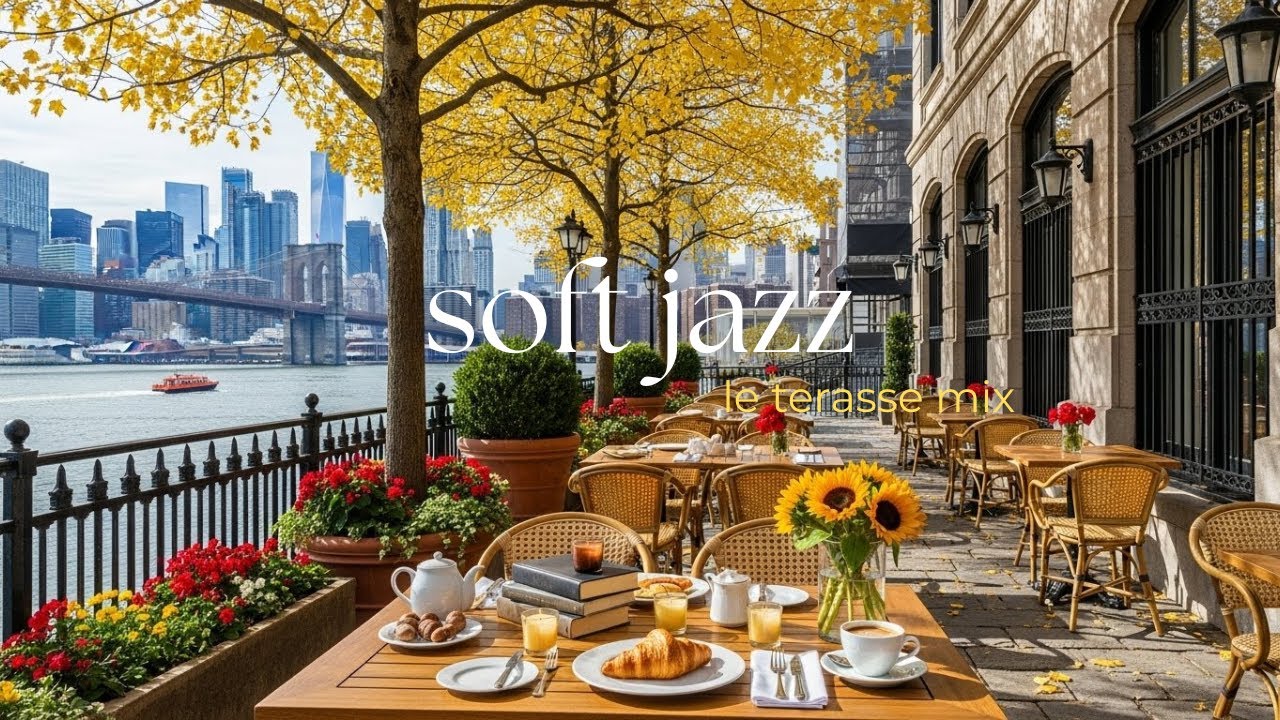 OUTDOOR STREET JAZZ | CALM CAFE WALKING ATMOSPHERE 🚶🎷 | SMOOTH