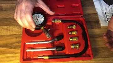 Engine Cylinder Pressure Gauge Diagnostic Tool Compression Tester Set unboxing and instructions