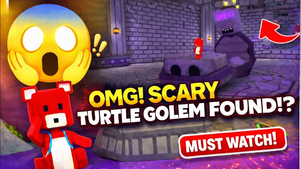 I Defeated the TURTLE GOLEM 😱 || Saving Berry in Super Bear Adventure||pocket bear adventure