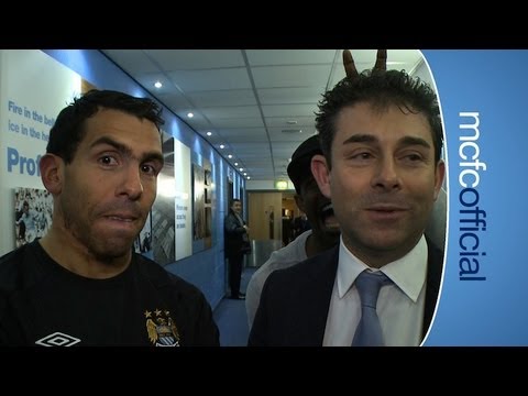 FUNNY! TEVEZ & MICAH Post Match: City 5-0 Barnsley Tevez Reaction FAC6 12-13