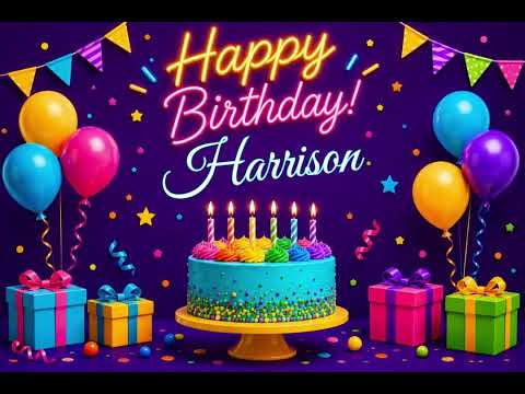 Happy Birthday Harrison 🎂 | Birthday Song & Celebration Video