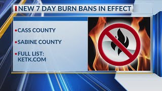 Several East Texas counties declare burn bans