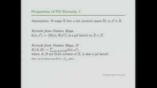 MLSS 2012: B. Schölkopf - Session 2: Kernel Methods (Part 1)