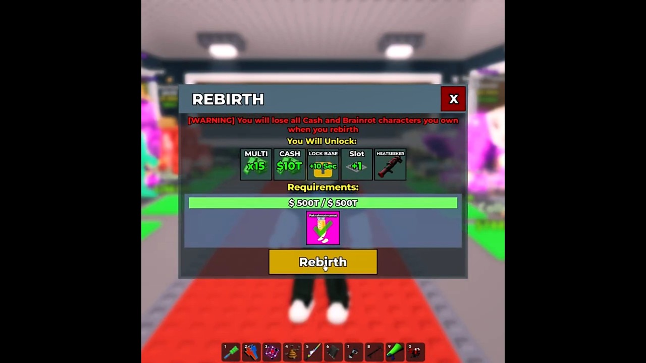 15 Rebirth MAX LEVEL New HEATSEEKER Weapon Steal a Brainrot Roblox