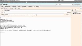 Viewing Email and Replying in Zimbra 8